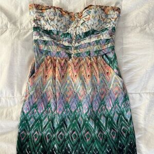 Silk strapless dress